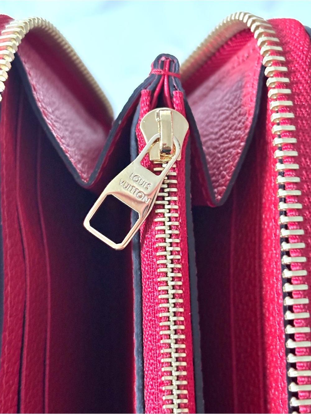 RARE Louis Vuitton Clemence Wallet Empreinte Leather Red - Picture 11 of 14